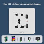 Presa a muro universale con 2 porte USB 2100mA