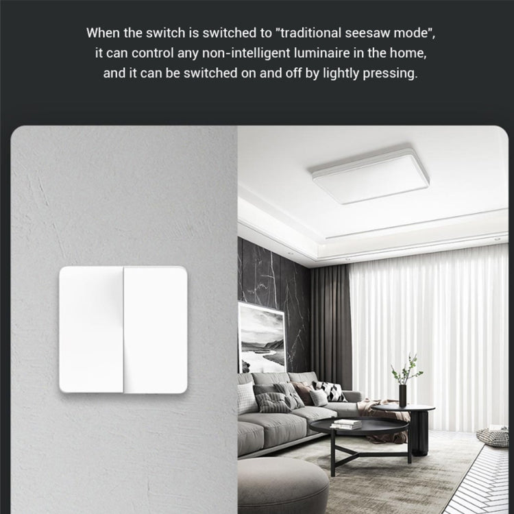 Original Xiaomi Mijia Double Control Wall Switch, Double Button