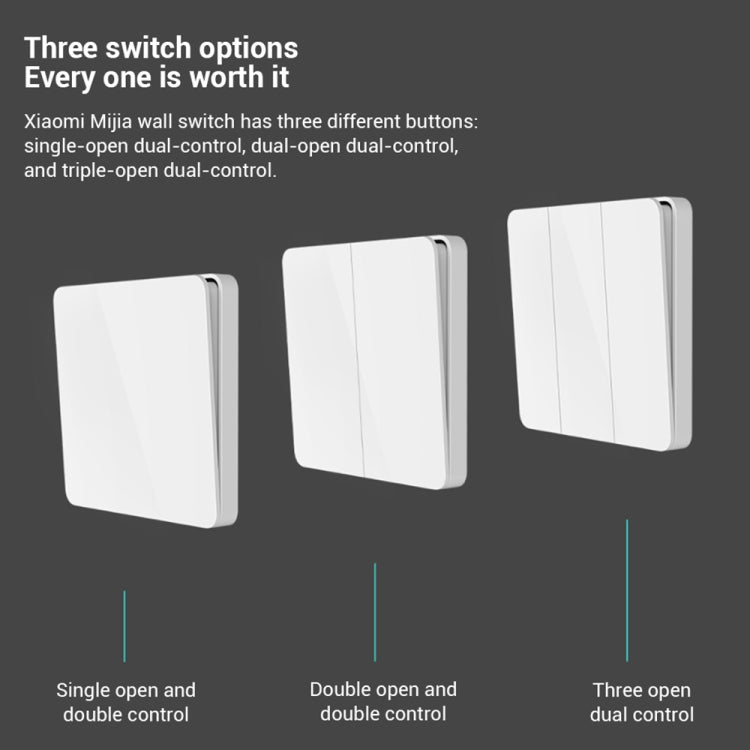 Original Xiaomi Mijia Double Control Wall Switch, Double Button