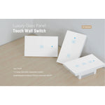 Interruttore a parete smart touch 1 gruppo 2A vetro temperato