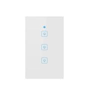 WS-US-03 EWeLink APP and Touch Control 2A 3 Gang Tempered Glass Panel Smart Wall Switch AC 90V-250V US Plug 3 Gangs