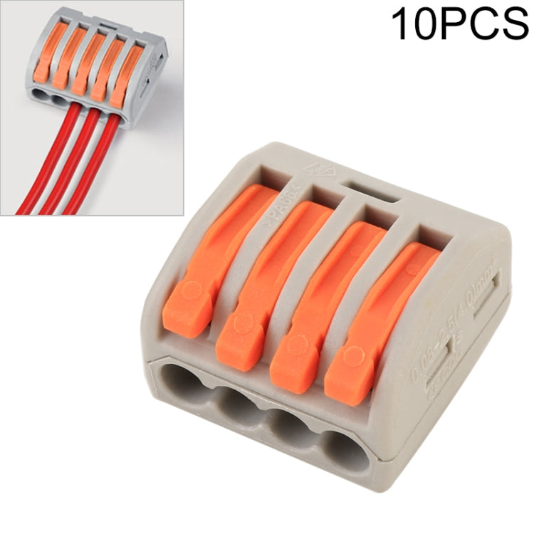 10PCS PCT Series 4 Port Architectural Wiring Connector LED Lamp Conductor Distributor Junction Box Cable Joint, 4 Port