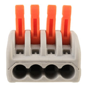 10PCS PCT Series 4 Port Architectural Wiring Connector LED Lamp Conductor Distributor Junction Box Cable Joint, 4 Port