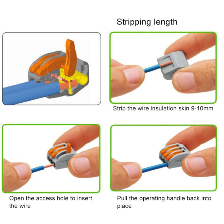 10PCS PCT Series 4 Port Architectural Wiring Connector LED Lamp Conductor Distributor Junction Box Cable Joint, 4 Port