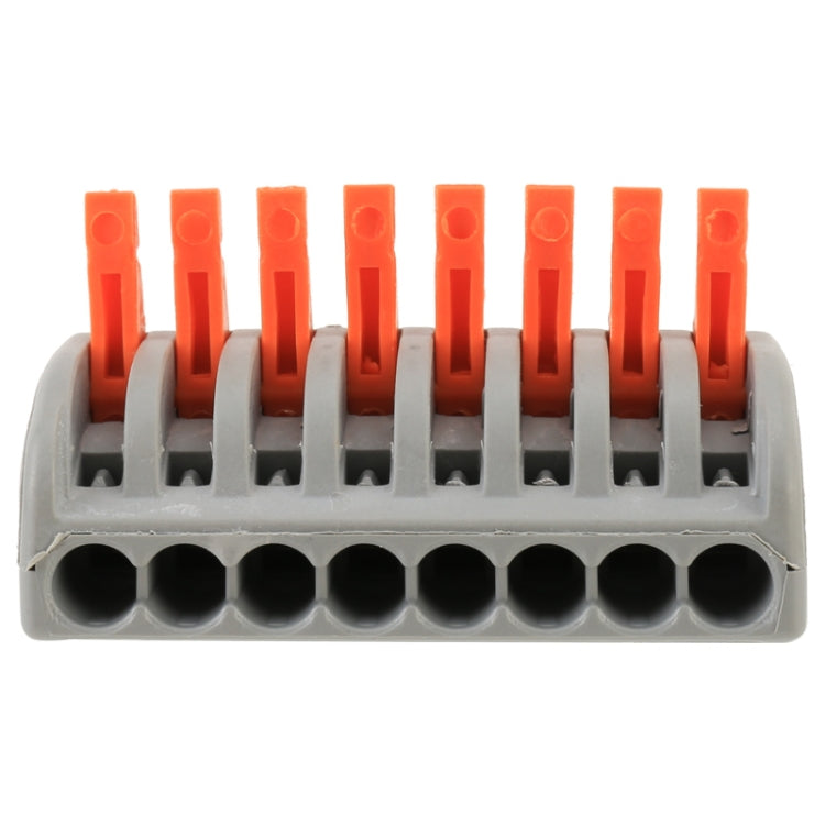 10pcs 8 Port PCT Series Architectural Wiring Connector LED Lamp Conductor Distributor Junction Box Wire Joint,8 Port