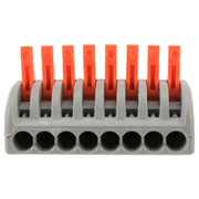 10pcs 8 Port PCT Series Architectural Wiring Connector LED Lamp Conductor Distributor Junction Box Wire Joint,8 Port