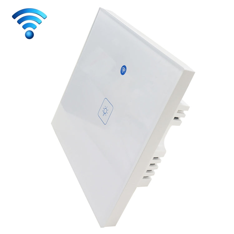 WS-UK-01 EWeLink APP and Touch Control 2A 1 Gang Smart Wall Switch with Tempered Glass Panel, AC 90V-250V, UK Socket, 1 Gang