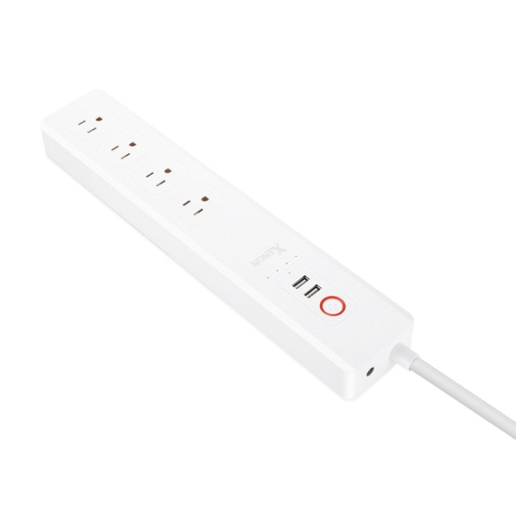 2 porte USB + 4 prese US Jack Presa di alimentazione intelligente con telecomando WiFi Funziona con Alexa e Google Home, Lunghezza cavo: 1,5 m, CA 110-240 V, Spina USA, 4xUSB + 3xUS Plug(US Plug)