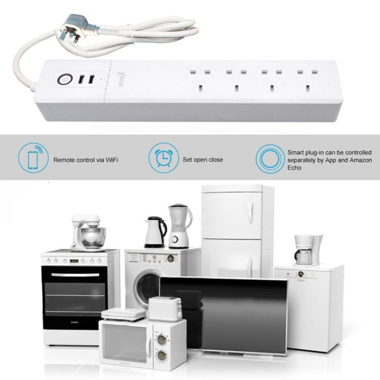 Presa di alimentazione smart 4 USB 3 prese UK WiFi