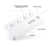 Presa multipla smart 4 prese US + 4 porte USB WiFi