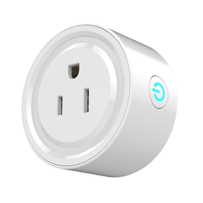 Mini spina WiFi intelligente 10A APP Temporizzazione del controllo remoto Controlla l'utilizzo dell'energia Presa intelligente Funziona con Alexa e Google Home, CA 110 V, spina americana, Round Shape