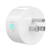 Mini Smart WiFi Plug 10A APP Remote Control Timing Control Energy Usage Smart Socket Works with Alexa and Google Home, AC 110V, US Plug, Round Shape