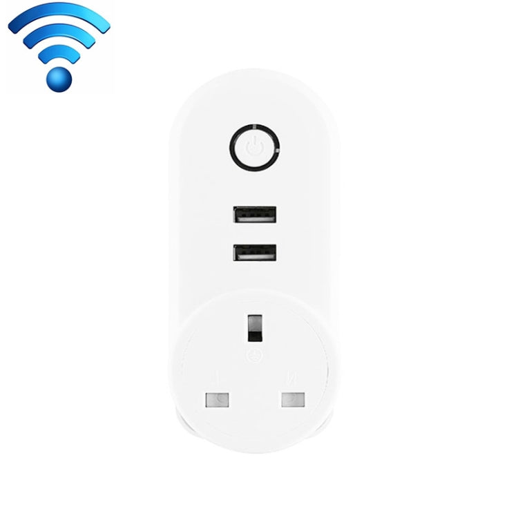 SA-002 2 porte USB + 1 presa EU Presa di corrente intelligente WiFi, compatibile con Alexa e Google Home, CA 110 V-230 V, EU Plug, UK Plug, US Plug