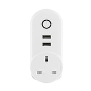 SA-002 2 porte USB + 1 presa EU Presa di corrente intelligente WiFi, compatibile con Alexa e Google Home, CA 110 V-230 V, UK Plug, US Plug