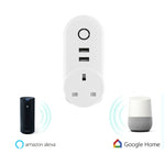 Presa intelligente WiFi 2 porte USB + 1 presa EU compatibile Alex