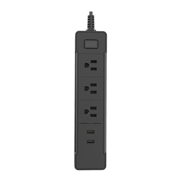 C198B 2 USB Ports + 3 US Outlets WiFi Smart Power Socket, Compatible with Alexa and Google Home, AC 110V-240V, US Plug, Black, White