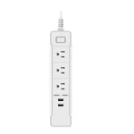 C198B 2 USB Ports + 3 US Outlets WiFi Smart Power Socket, Compatible with Alexa and Google Home, AC 110V-240V, US Plug, Black, White