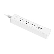 C198B 2 USB Ports + 3 US Outlets WiFi Smart Power Socket, Compatible with Alexa and Google Home, AC 110V-240V, US Plug, Black, White