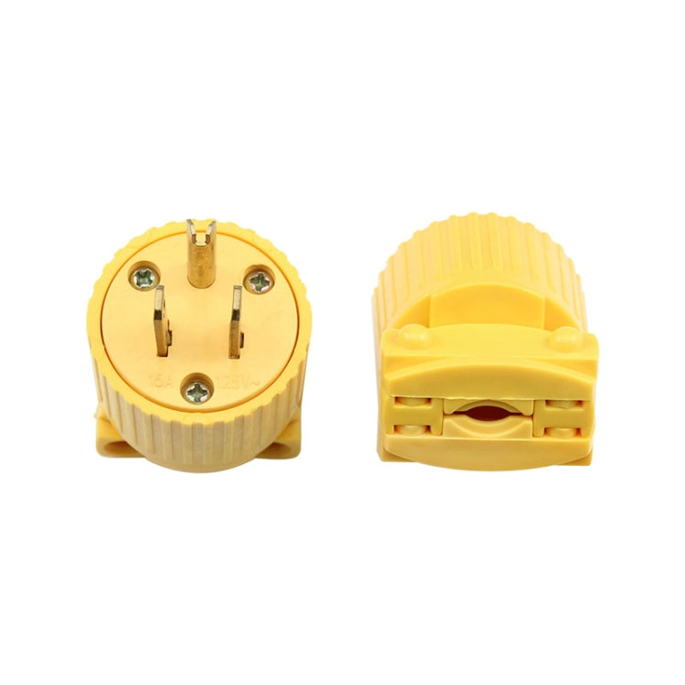 5-15P 125V Detachable Plug Adapter 15A 3-Pin Power Adapter, US Plug