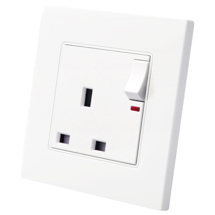 86 PC Type 13A Three Hole Power Socket with Light Switch, UK Plug