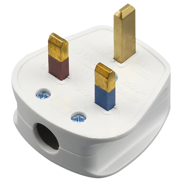 13A Three Pin Power Wiring Plug with Fuse Tube, UK Plug