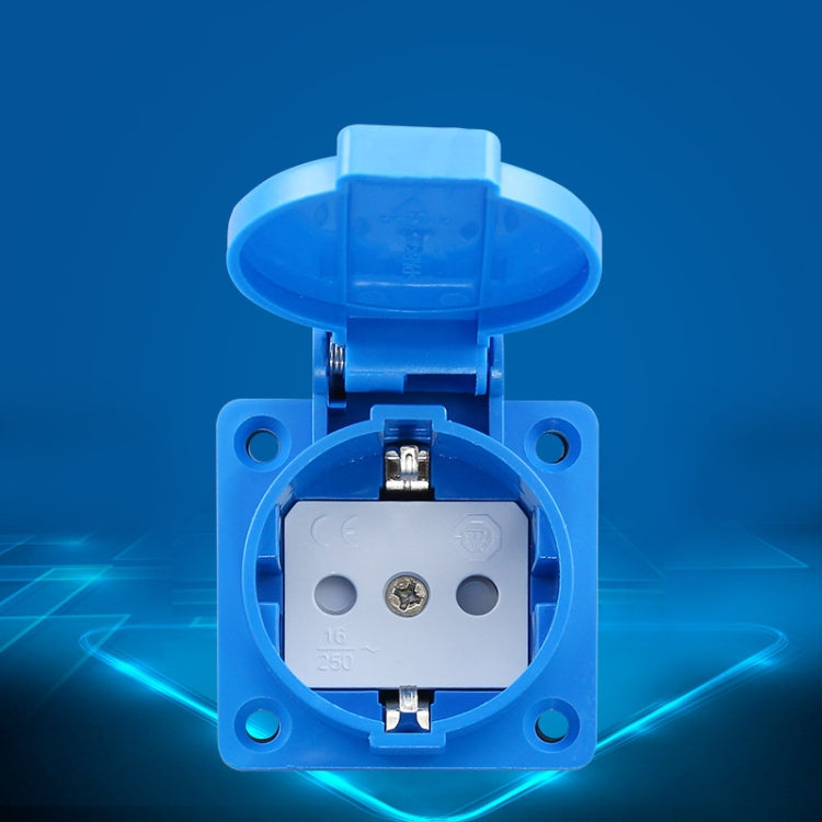 Presa impermeabile IP44 esterna con coperchio, spina europea