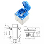 Presa impermeabile IP44 esterna con coperchio, spina europea