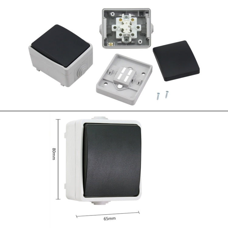 Interruttore di comando singolo impermeabile IP44 per cucina e bagno, spina europea