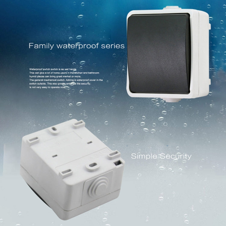 IP44 Waterproof Single Control Switch for Kitchen and Bathroom, EU Plug