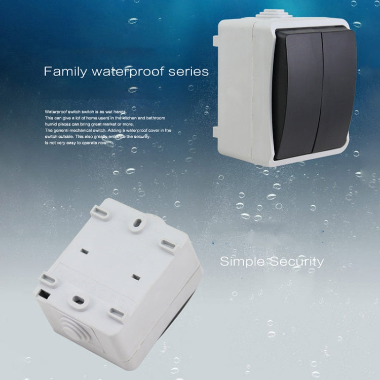 IP44 Waterproof Double Connection Single Control Switch for Kitchen Bathroom EU Plug