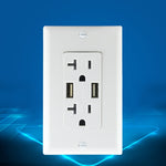 Interruttore doppia presa con USB e protezione UL 15A
