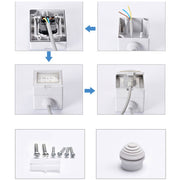 IP55 Waterproof Double Connection Outdoor Socket, European Plug