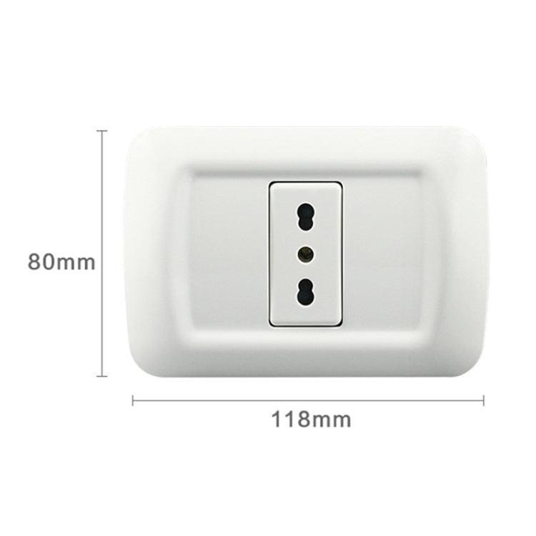 Presa a muro singola per PC 10/16A 250V 115x80mm