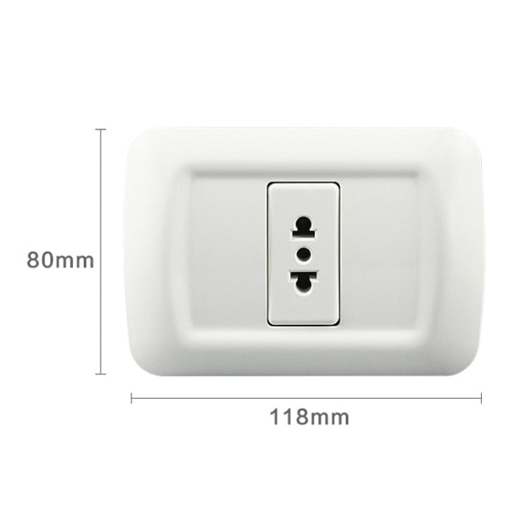 Round flat single connection wall socket