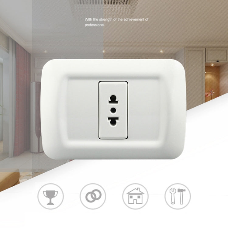 Round flat single connection wall socket