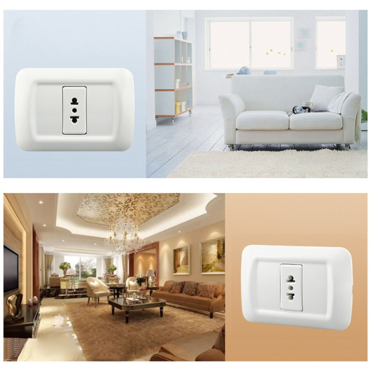 Round flat single connection wall socket