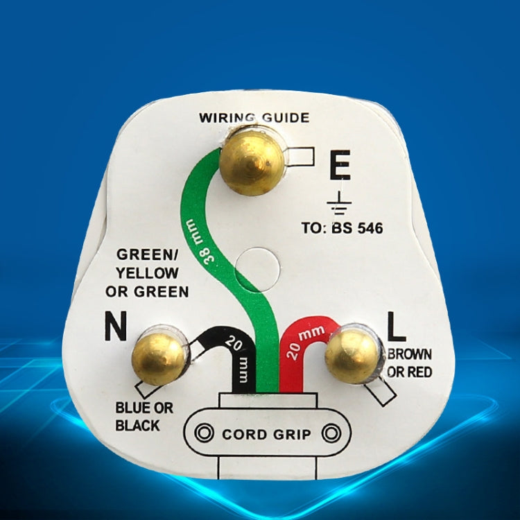 15A Power Plug with Three Pin Barrel, UK Socket