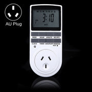 AC 240V Smart Home Plug-in Programmable LCD Display Clock 12/24 Hours Daylight Saving Time Function Changeable Timer Switch Socket, AU Plug, AC 240V AU Plug