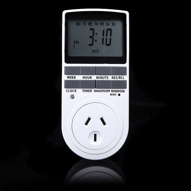 AC 240V Smart Home Plug-in Display LCD programmabile Orologio Funzione ora legale 12/24 ore Presa interruttore timer modificabile, spina AU, AC 240V AU Plug