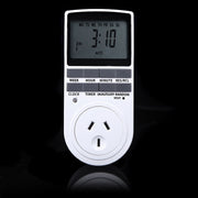 AC 240V Smart Home Plug-in Programmable LCD Display Clock 12/24 Hours Daylight Saving Time Function Changeable Timer Switch Socket, AU Plug, AC 240V AU Plug