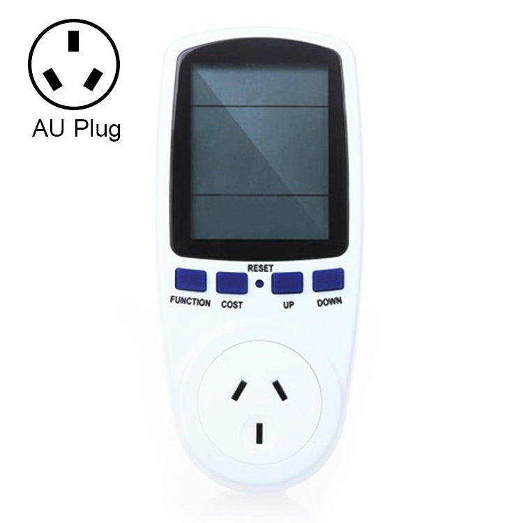 AC 240V 50Hz Max 10A LCD Display Power Meter Energy Watt Ampere Volt Electricity Usage Analyzer, AU Plug, AC 240V AU Plug