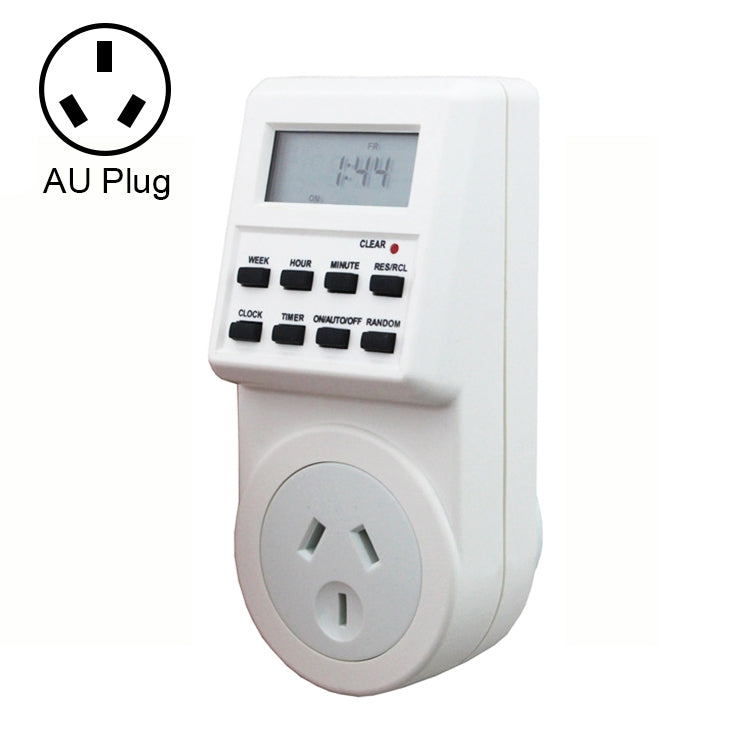 AC 240V Smart Home Plug-in Display LCD Orologio Funzione ora legale 12/24 ore Presa interruttore timer modificabile, spina AU, AC 240V AU Plug