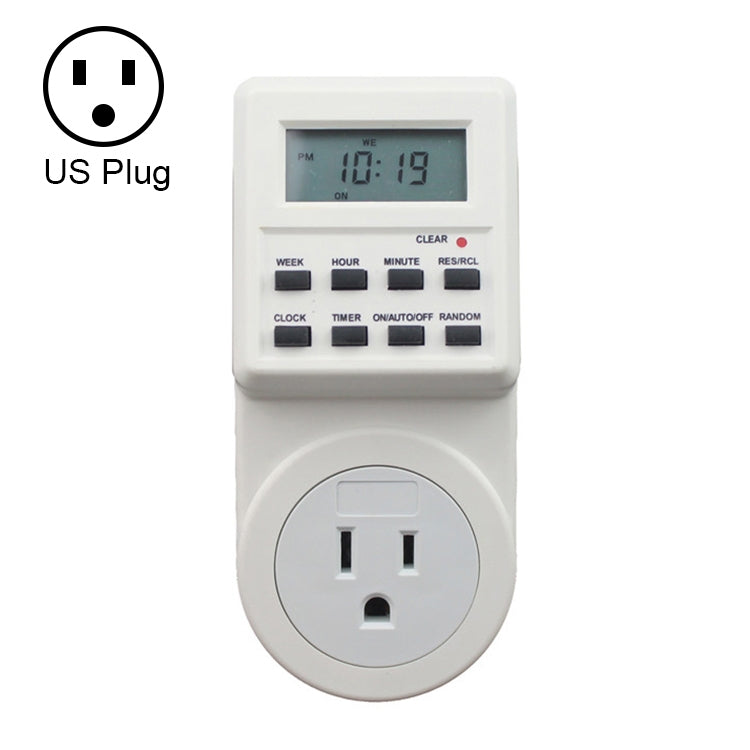 Smart Plug Timer AC 120V con Display LCD e Orologio