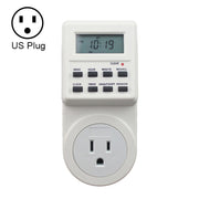 AC 120V Smart Home Plug-in LCD Display Clock Daylight Saving Time Function 12/24 Hours Changeable Timer Switch Socket, US Plug, AC 120V US Plug