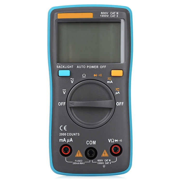 Multimetro digitale portatile ZT98 CAT III 600V 2000 conteggi Tester di tensione corrente CA/CC retroilluminato con schermo LCD e supporto, ZT98