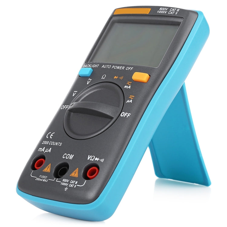 Multimetro digitale portatile ZT98 CAT III 600V 2000 conteggi Tester di tensione corrente CA/CC retroilluminato con schermo LCD e supporto, ZT98