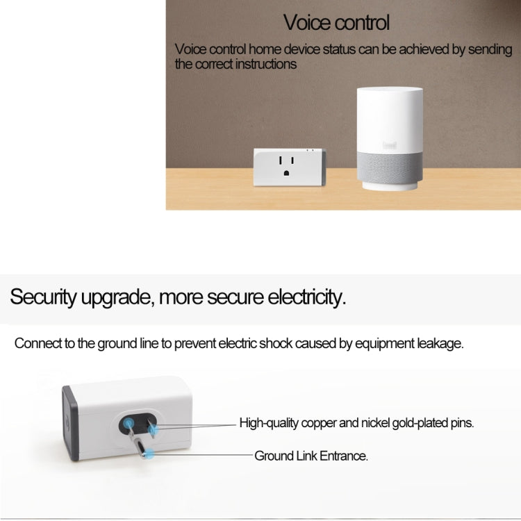 Sonoff S31 16A Phone APP Remote Monitoring Energy Consumption and Timing Mini WiFi Smart Socket Works with Alexa and Google Home, US Plug, S31 US