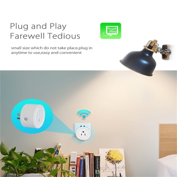 NEO NAS-WR06W WiFi US Smart Power Plug, con telecomando Accensione/spegnimento dell'apparecchio tramite app e funzione di temporizzazione, NAS-WR06W