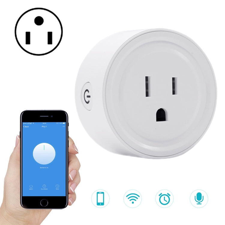 SA-003 10A Mini Timer WiFi Socket, Smart Plug, Works with Alexa and Google Home, AC 100-240V, US Plug, SA-003