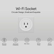 SA-003 10A Mini Timer WiFi Socket, Smart Plug, Works with Alexa and Google Home, AC 100-240V, US Plug, SA-003